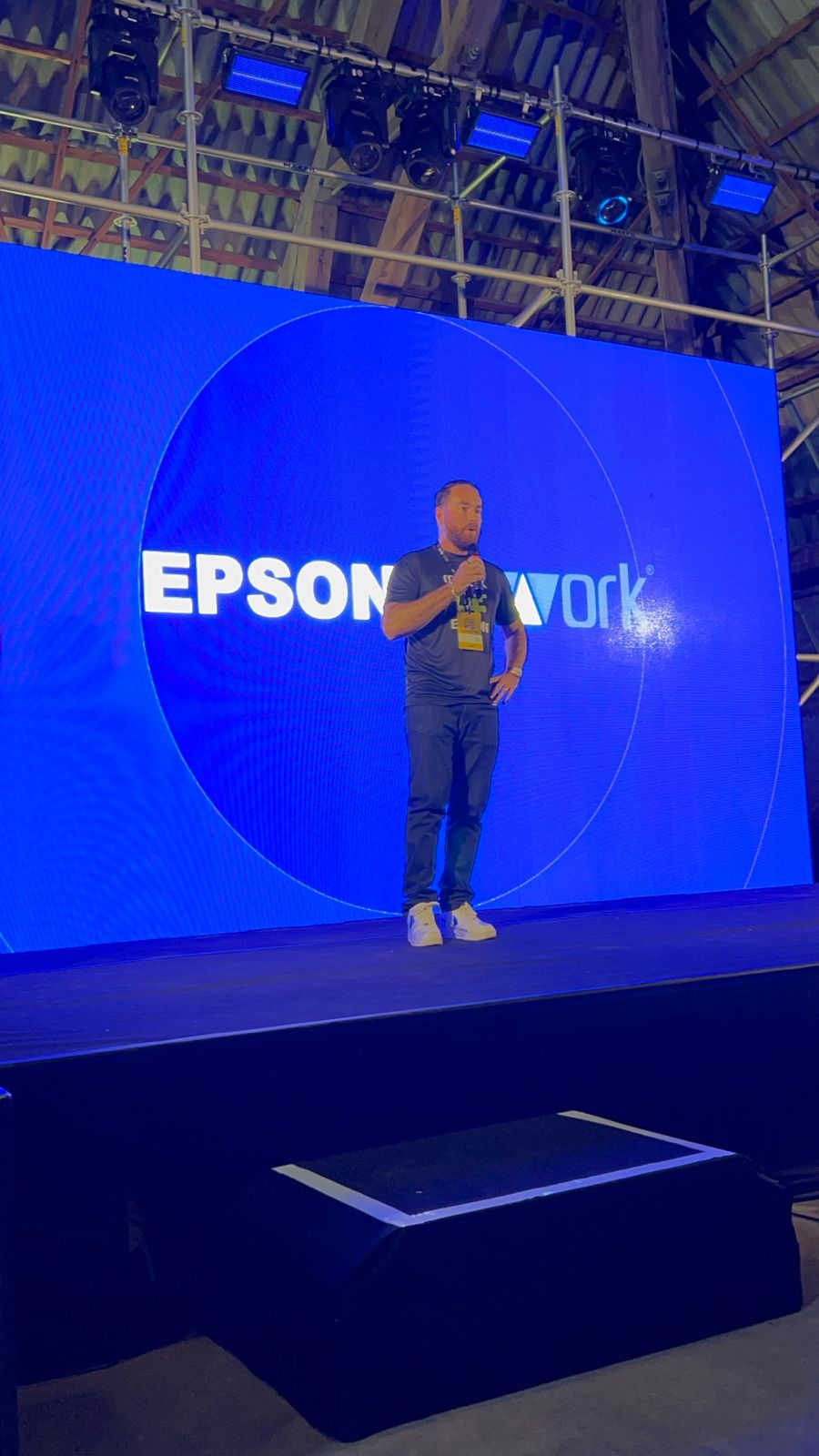 Marcus Buosi no palco Epson Rework